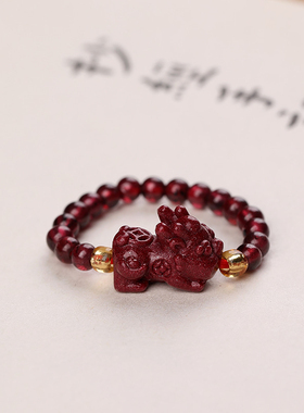 转运戒指紫金砂首饰貔貅