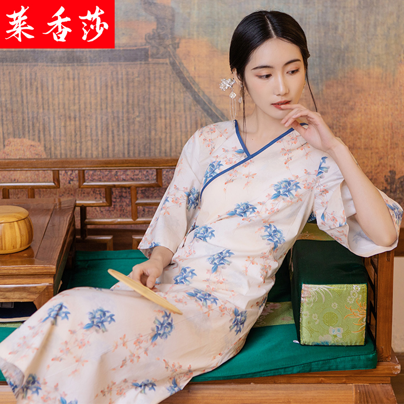 中国风汉服夏装改良版旗袍年轻款少女日常可穿禅意茶服棉麻连衣裙