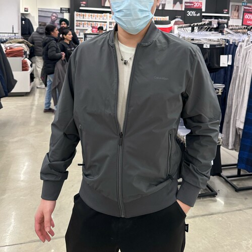 2026春季新款CK Calvin Klein 男士纯色商务休闲棒球领夹克外套 - 图2
