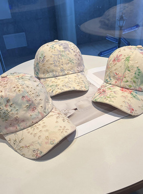 刺绣印花棒球帽女夏季复古风