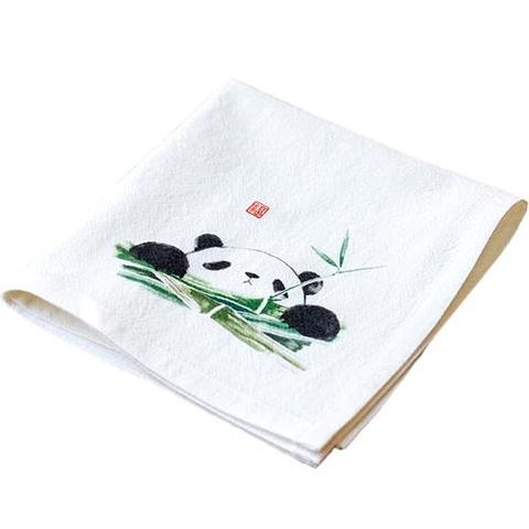 中国风特b色礼品熊猫礼物送老外国人出国留学创意手绢手帕小方巾