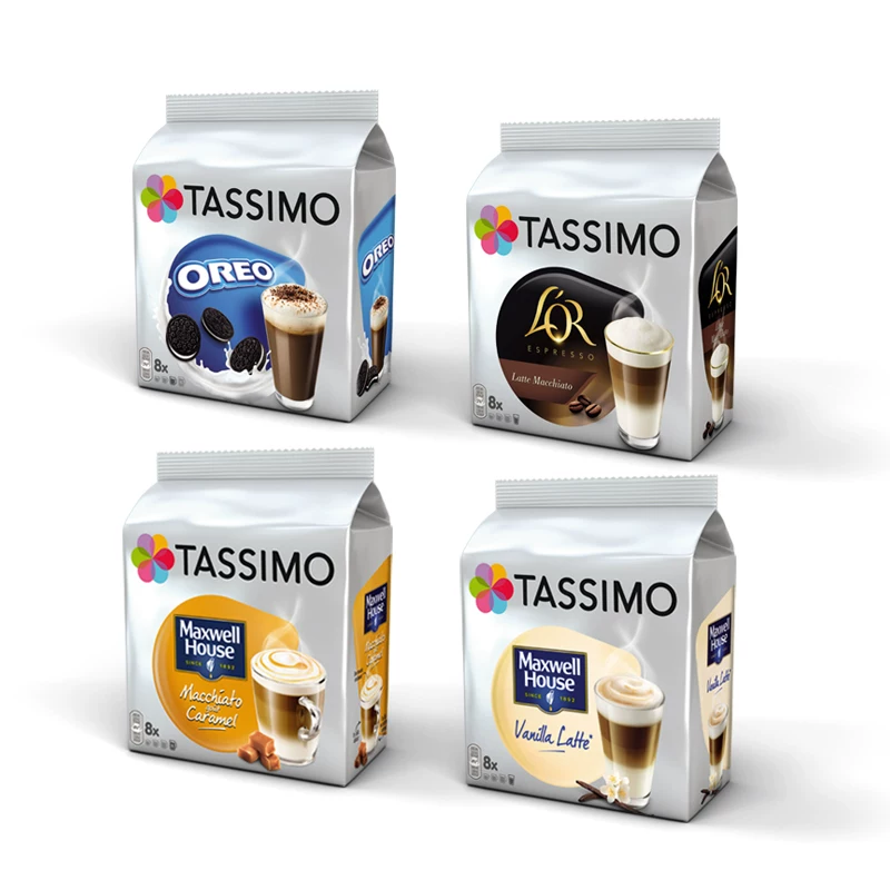 Германский импортированный кофе в капсулах Bosch Tassimo, Jacobs капучино, большая американская чашка, эспрессо и т. п.