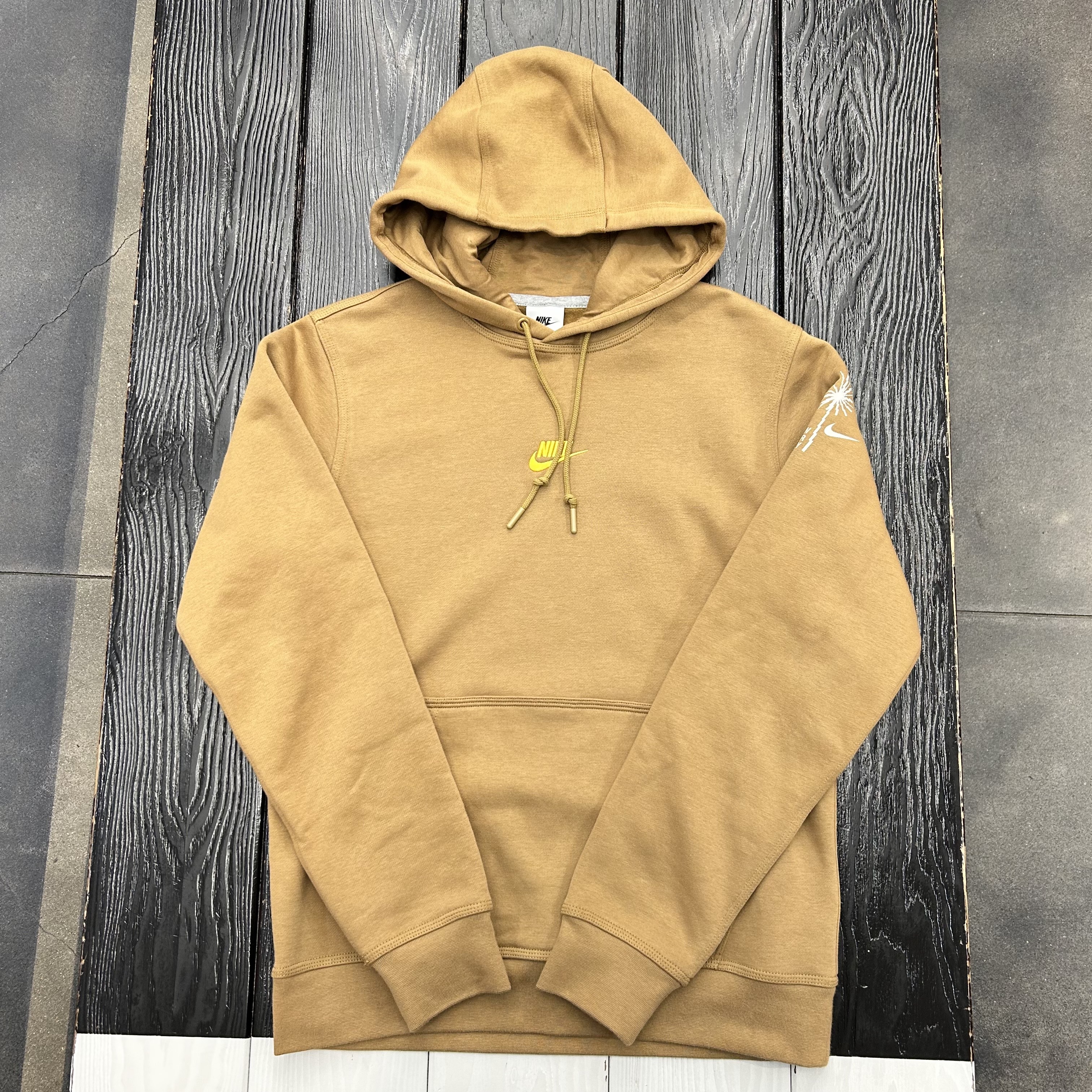 Nike/耐克秋冬新款小标针织加绒保暖连帽运动休闲套头卫衣FV8589 - 图0