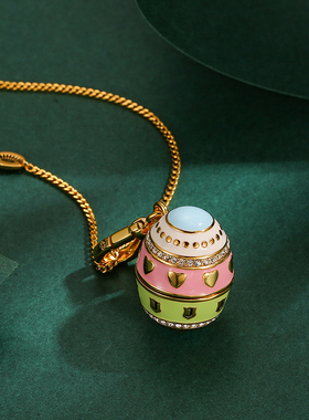 立体时尚可打开小黑狗彩蛋吊坠