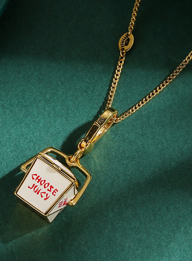 珐琅釉可打开外卖盒子吊坠