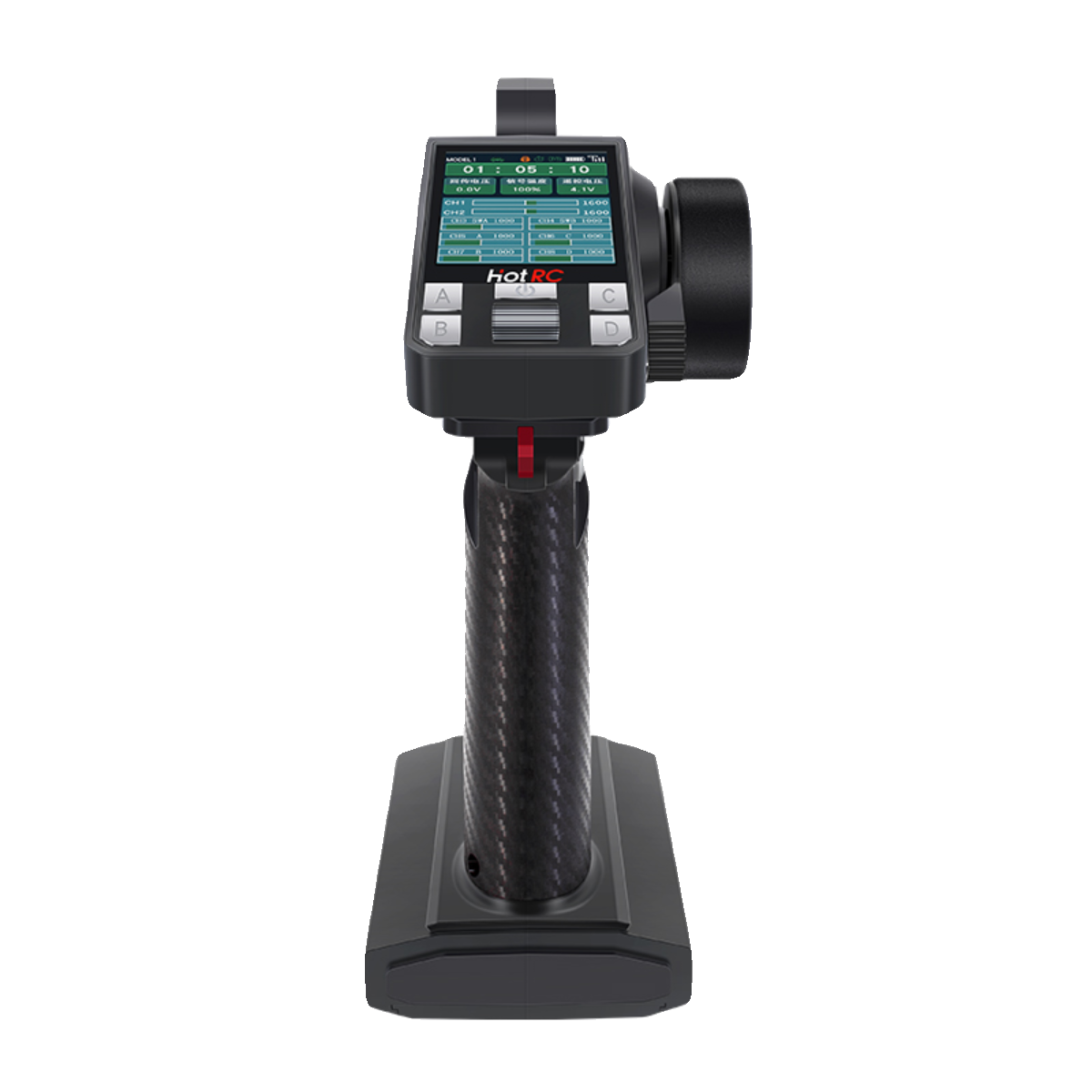 hotrc ct-8a 遥控器 8通道枪控 RC模型车 船遥控器 大屏 金属手轮 - 图3