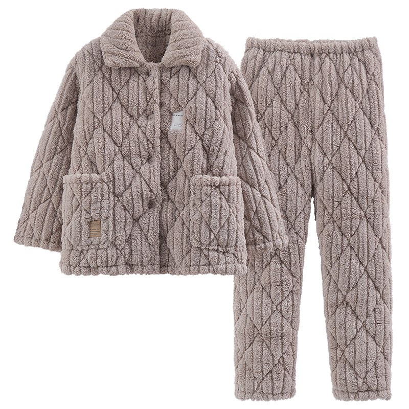 浪莎三层加厚夹棉睡衣女士冬季加绒可外穿保暖秋冬情侣家居服男款,淘宝优惠券,粉丝福利购,淘宝优惠卷