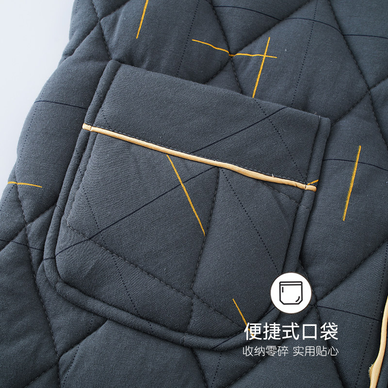 浪莎三层夹棉睡衣男士冬季纯棉保暖加厚大码可外穿中年家居服套装,淘宝优惠券,粉丝福利购,淘宝优惠卷