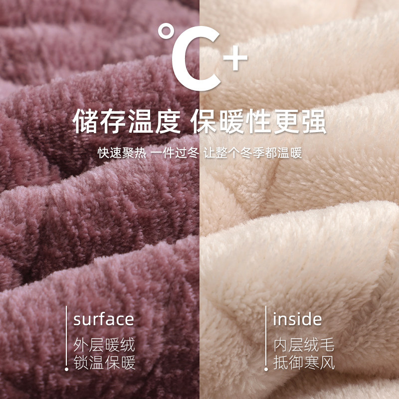 浪莎2025冬季新款珊瑚绒睡衣女士秋冬款三层加厚法兰绒夹棉家居服,淘宝优惠券,粉丝福利购,淘宝优惠卷