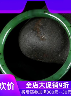 和田玉碧玉手镯叮当镯少女细圆条玉镯子猕猴桃细款手镯圆镯dcl