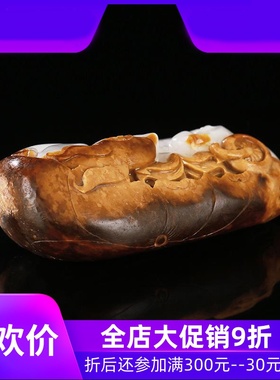 【前途似锦】和田玉双兔呈祥手把件十二生肖兔文玩件把玩件mzr