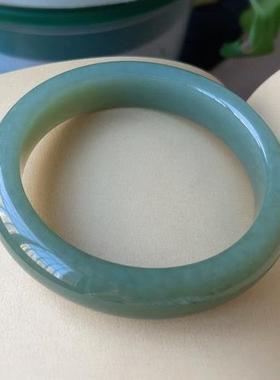 天然和田玉且末蓝53圈口正装特色手镯 干净细腻 无杂裂 配证书xe0