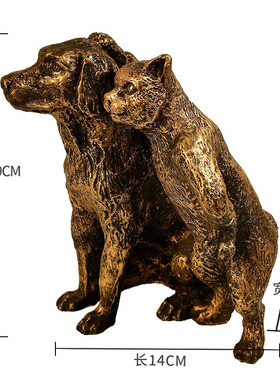 美式风铸铁动物书房酒柜桌面摆件