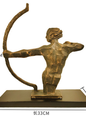 美式风铸铁艺术雕塑样板房摆件