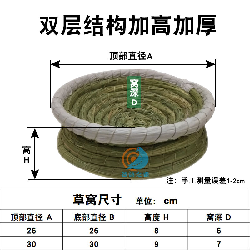 油草鸽子窝孵蛋专用草窝信鸽元宝鸽子巢窝阳台斑鸠繁殖窝鸡窝鸟窝 - 图2