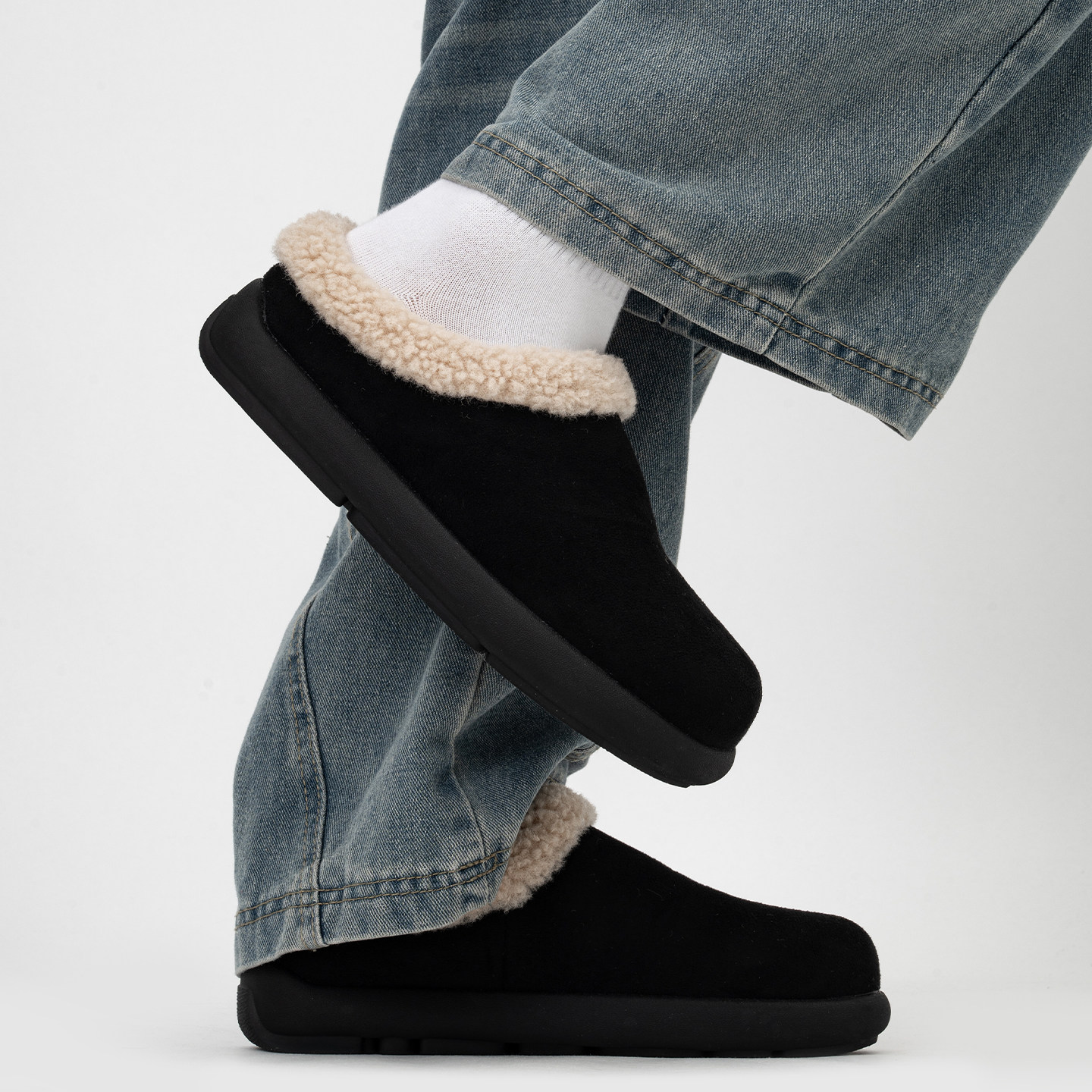 冬季加绒全包小土豆勃肯鞋男款复古一脚蹬毛毛棉鞋加厚保暖雪地靴,淘宝优惠券,粉丝福利购,淘宝优惠卷