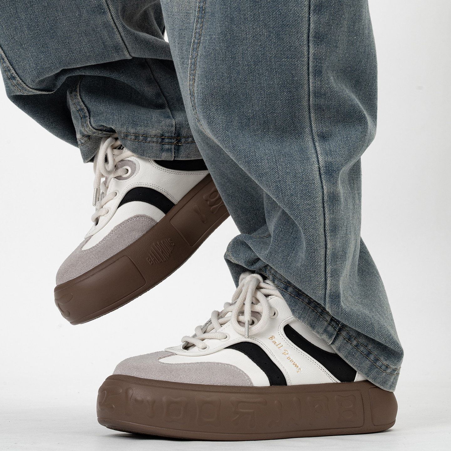 檀健次同款德训音符鞋男女小众美式复古厚底增高休闲大头面包板鞋,淘宝优惠券,粉丝福利购,淘宝优惠卷