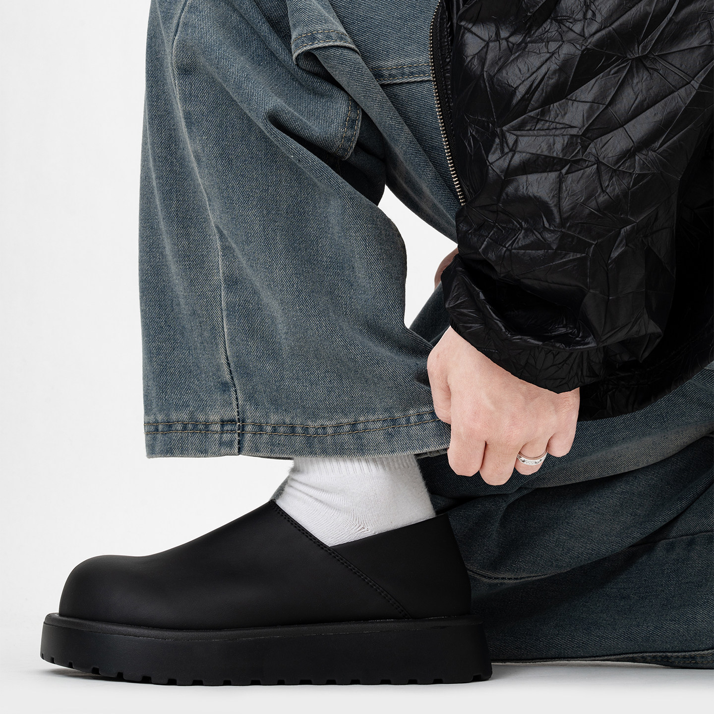 黑武士厚底乐福鞋男女哑光套脚通勤懒人德比鞋复古全包大头勃肯鞋,淘宝优惠券,粉丝福利购,淘宝优惠卷