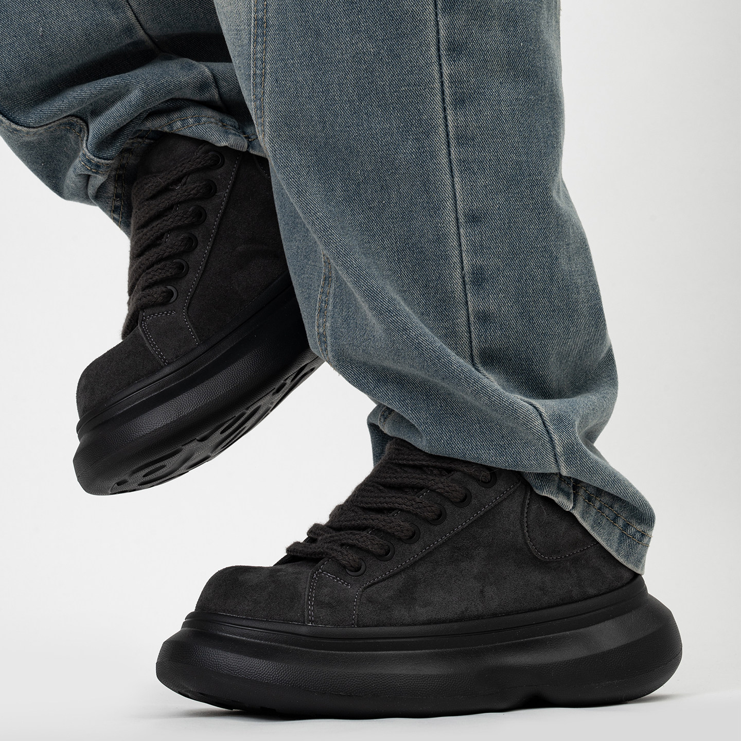 潮牌美拉德厚底面包鞋男女美式增高松糕大头鞋反绒皮休闲加绒板鞋,淘宝优惠券,粉丝福利购,淘宝优惠卷