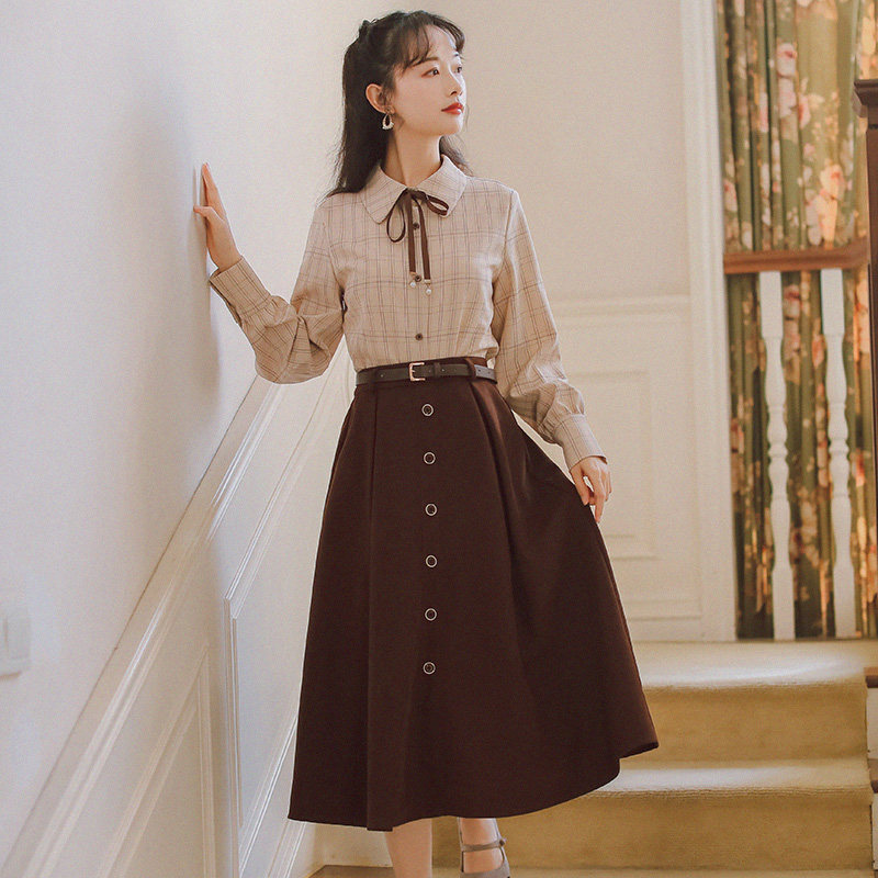 秋装2020年新款气质女神范风连衣裙 姿态玫瑰连衣裙