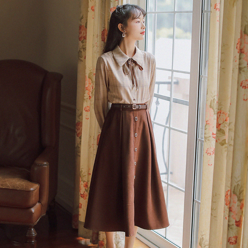 秋装2020年新款气质女神范风连衣裙 姿态玫瑰连衣裙