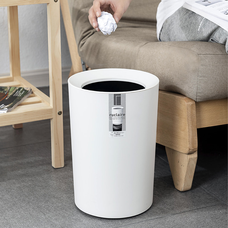 日本进口北欧客厅无盖垃圾桶高颜值家用卧室拉圾筒轻奢卫生间纸篓,淘宝优惠券,粉丝福利购,淘宝优惠卷