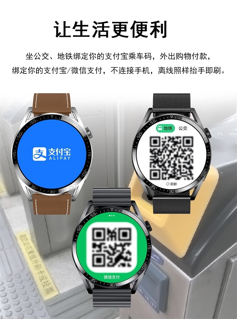 适用小米红米Note7Pro K20智能手表可刷公交地铁乘车码门禁卡支付 - 图0