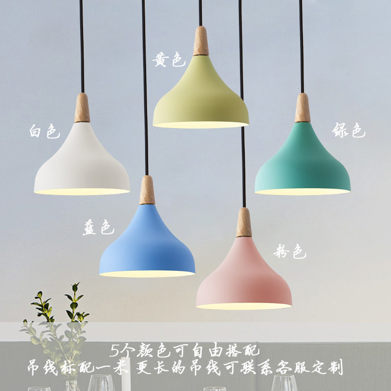 餐厅吊灯三头现代简约北欧吧台店铺装饰灯具单头网红奶茶店吊灯_虎窝淘