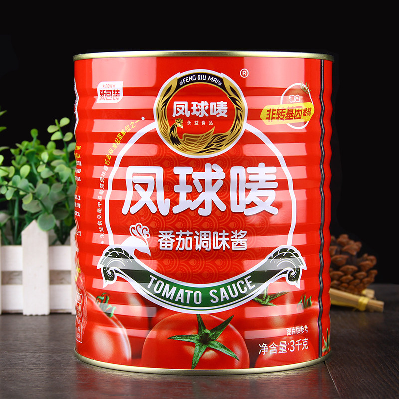 凤球唛番茄调味酱3kg*6瓶 易罐装糖醋排骨罗宋汤披萨饼凉拌蘸酱
