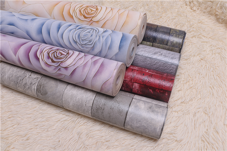 Cheap non-woven wallpaper plain wallpaper demolition without glue