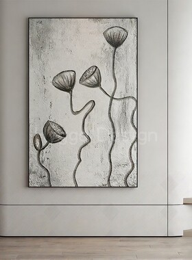 轻奢风抽象人物客厅装饰画极简小众艺术高级床头卧室挂画走廊壁画