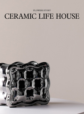 奶油风简约陶瓷花瓶插花摆件感小众客厅家居装饰花瓶陶瓷花器