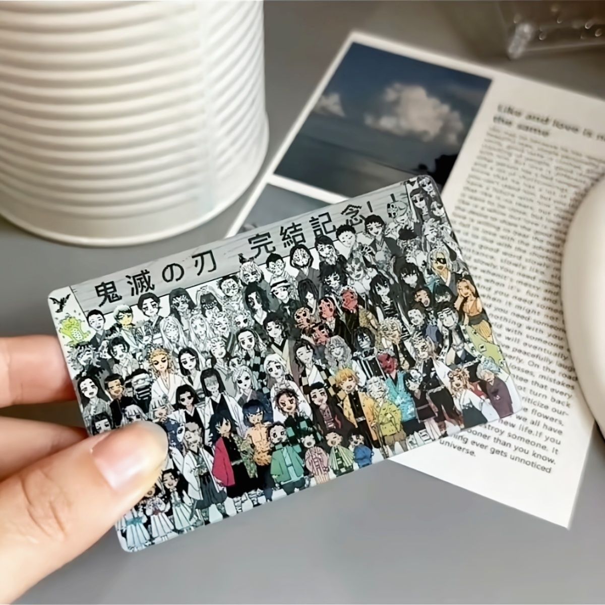 小红书同款鬼灭之刃全家福二变光栅画鬼灭之刃周边卡礼物收藏纪念-图3