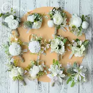 白色襟花结婚 新人首单立减十元 21年9月 淘宝海外