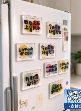 原创亚克力磁吸冰箱贴家居装饰