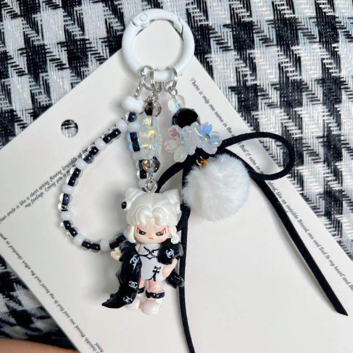 星星人大表姐ins风钥匙扣创意毛球挂件个性潮流钥匙链包挂件红书,淘宝优惠券,粉丝福利购,淘宝优惠卷