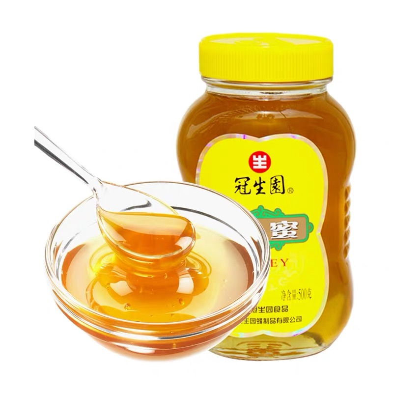 上海冠生园蜂蜜500g*2瓶冲调蜂制品荆条蜜油菜洋槐蜂蜜瓶装包邮