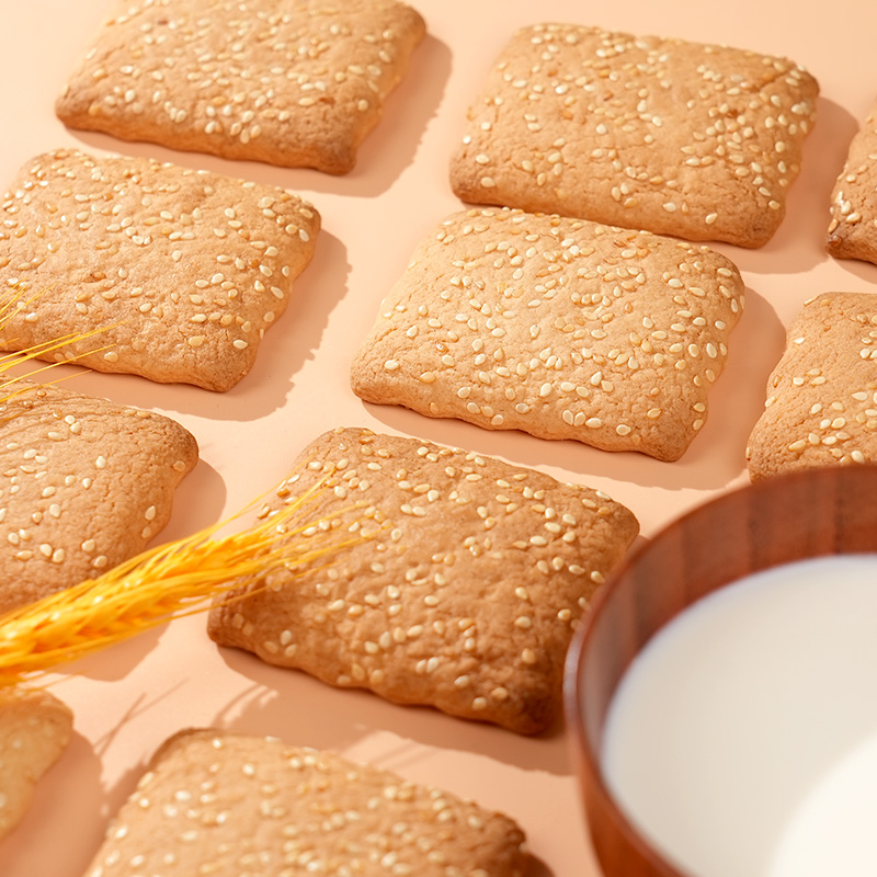 麦花糖醇荞麦蛋饼1kg老年人零食糕点心食品早餐牛奶花生饼干礼盒 - 图1