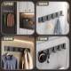 Space aluminum punch-free invisible thickened coat hook