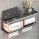 Tissue holder punch-free bathroom toilet paper box wall-mounted roll paper tissue box household storage rack paper box