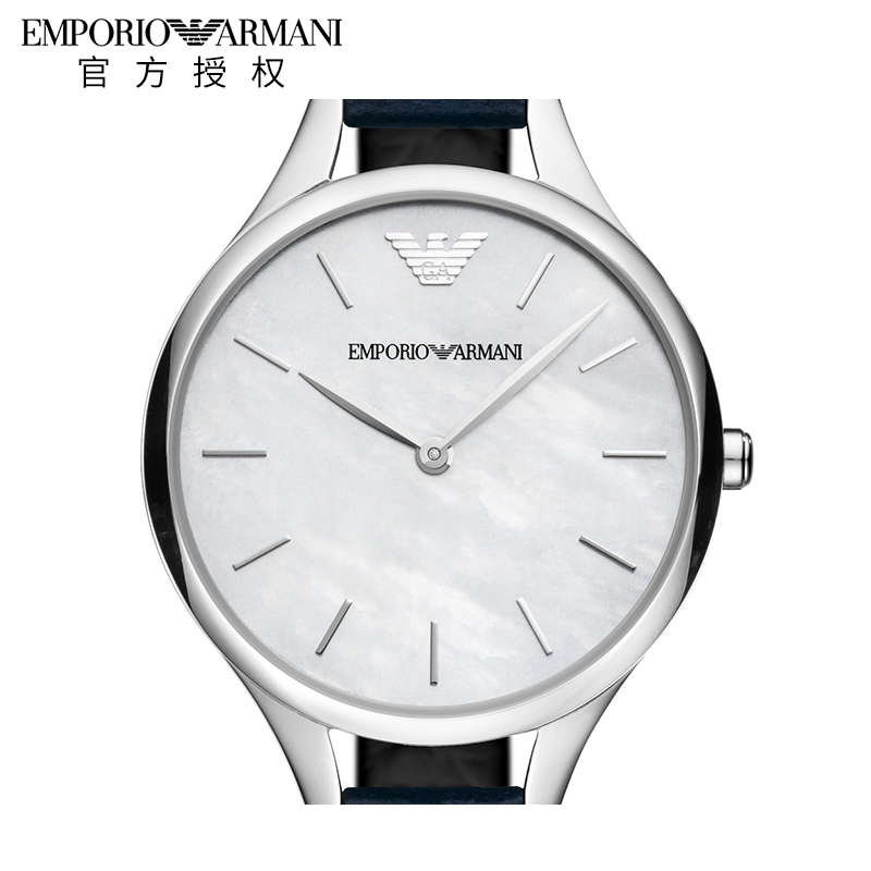 Emporio Armani阿玛尼手表女 新款个性简约皮带石英女表AR11090