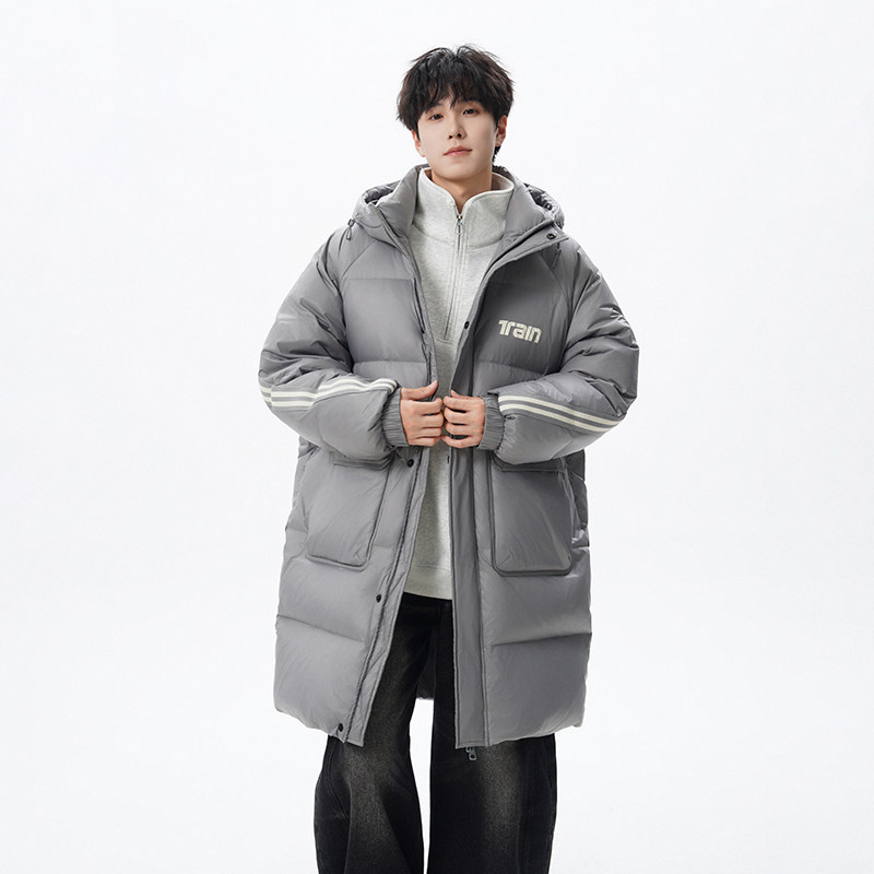 中长款羽绒服男冬季2025新款户外潮牌连帽宽松加厚男士保暖外套,淘宝优惠券,粉丝福利购,淘宝优惠卷