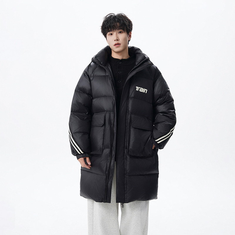 中长款羽绒服男冬季2025新款户外潮牌连帽宽松加厚男士保暖外套,淘宝优惠券,粉丝福利购,淘宝优惠卷