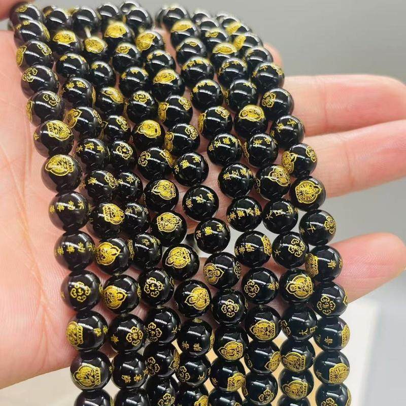 保真天然黑玛瑙八大守护神手链串圆珠DIY配饰品佛珠隔珠配珠吊坠,淘宝优惠券,粉丝福利购,淘宝优惠卷