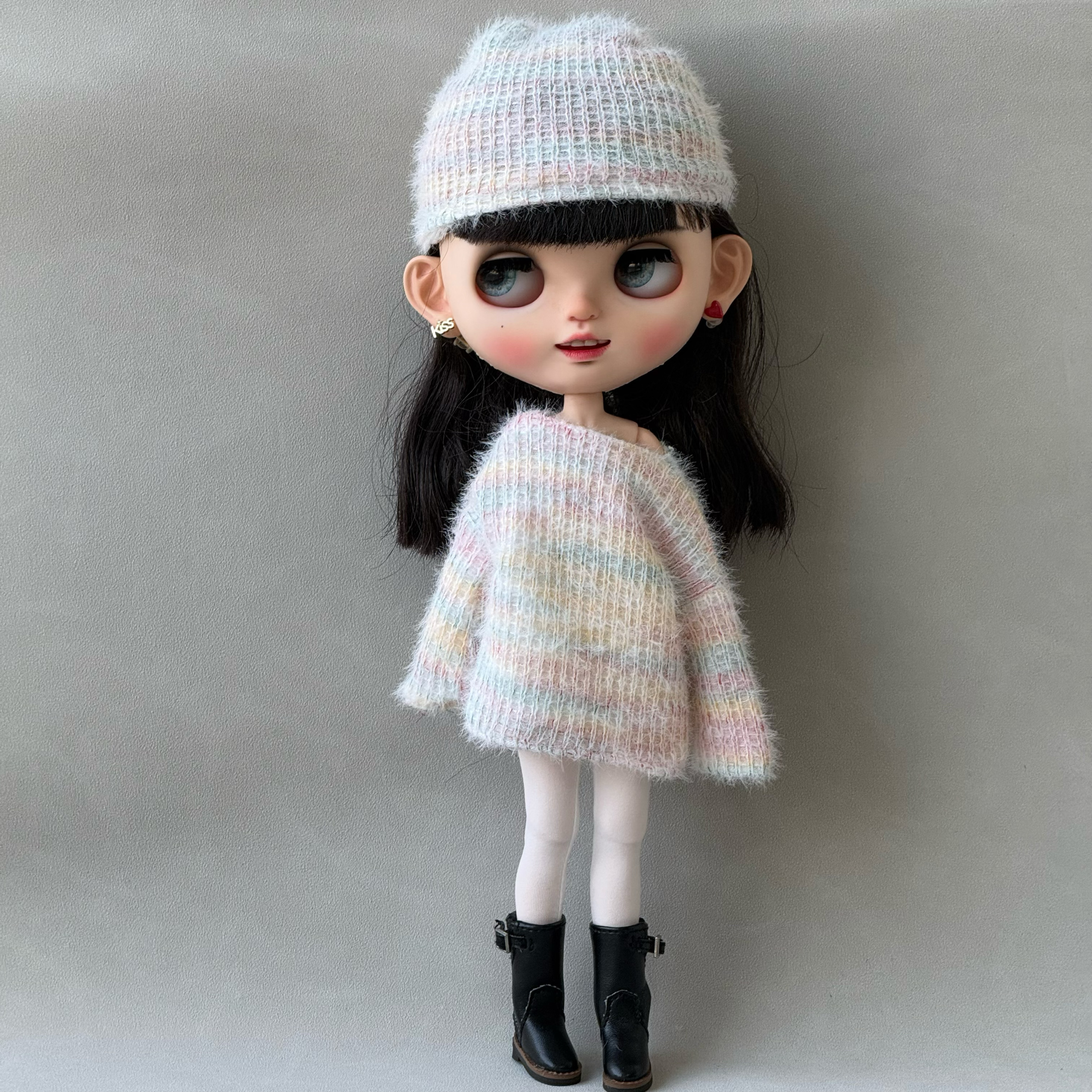 小布blythe娃娃衣服 ob24 azone19关节体 pp fr芭可比儿ob27 毛衣 - 图0