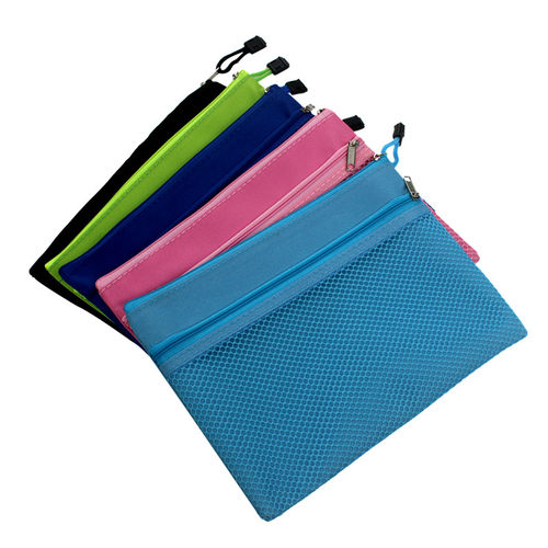 手提拉链袋帆布A3/A4/A5试卷袋科目袋书本收纳袋票据8K文件资料袋 - 图3