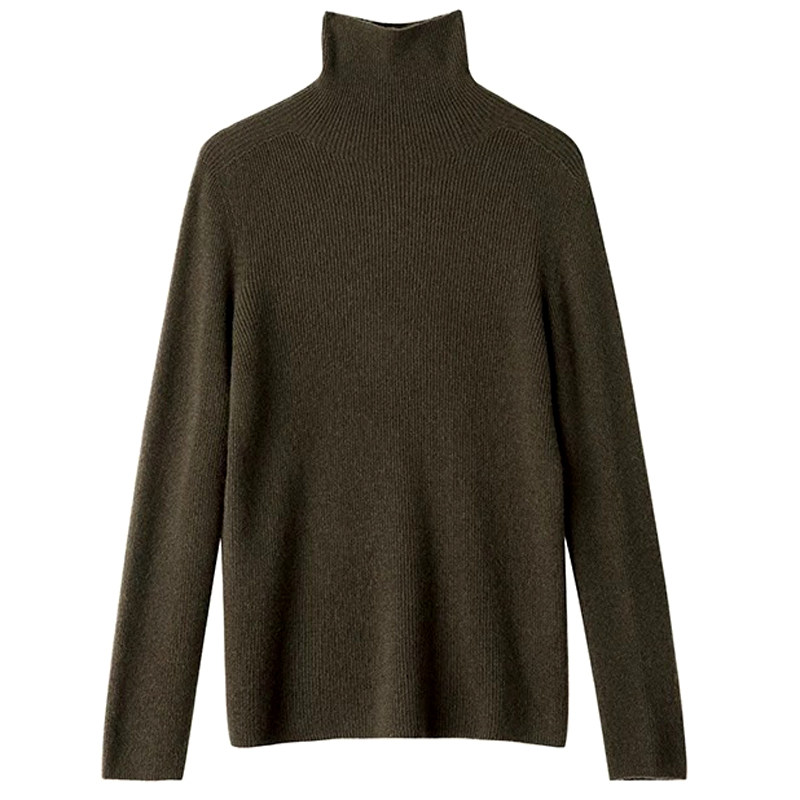 山羊绒无缝一体高领气质修身螺纹针织衫女高级感精纺软糯感贴肤,淘宝优惠券,粉丝福利购,淘宝优惠卷