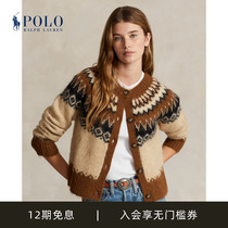 Ralph Lauren Rav Lauren Womens dress 23 years Autumn Easy Version of Miscellaneous Color Knit Cardiovert RL25160