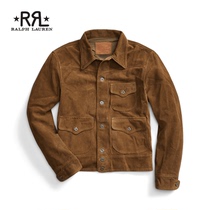 RRL mens clothing classic style Coarse Cow Suede Leather Jacket RL90778