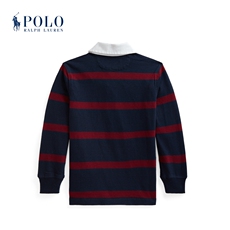 Рубашка поло Детская ralph lauren/拉夫劳伦男童 21年秋条纹平纹针织橄榄球衫rl36125